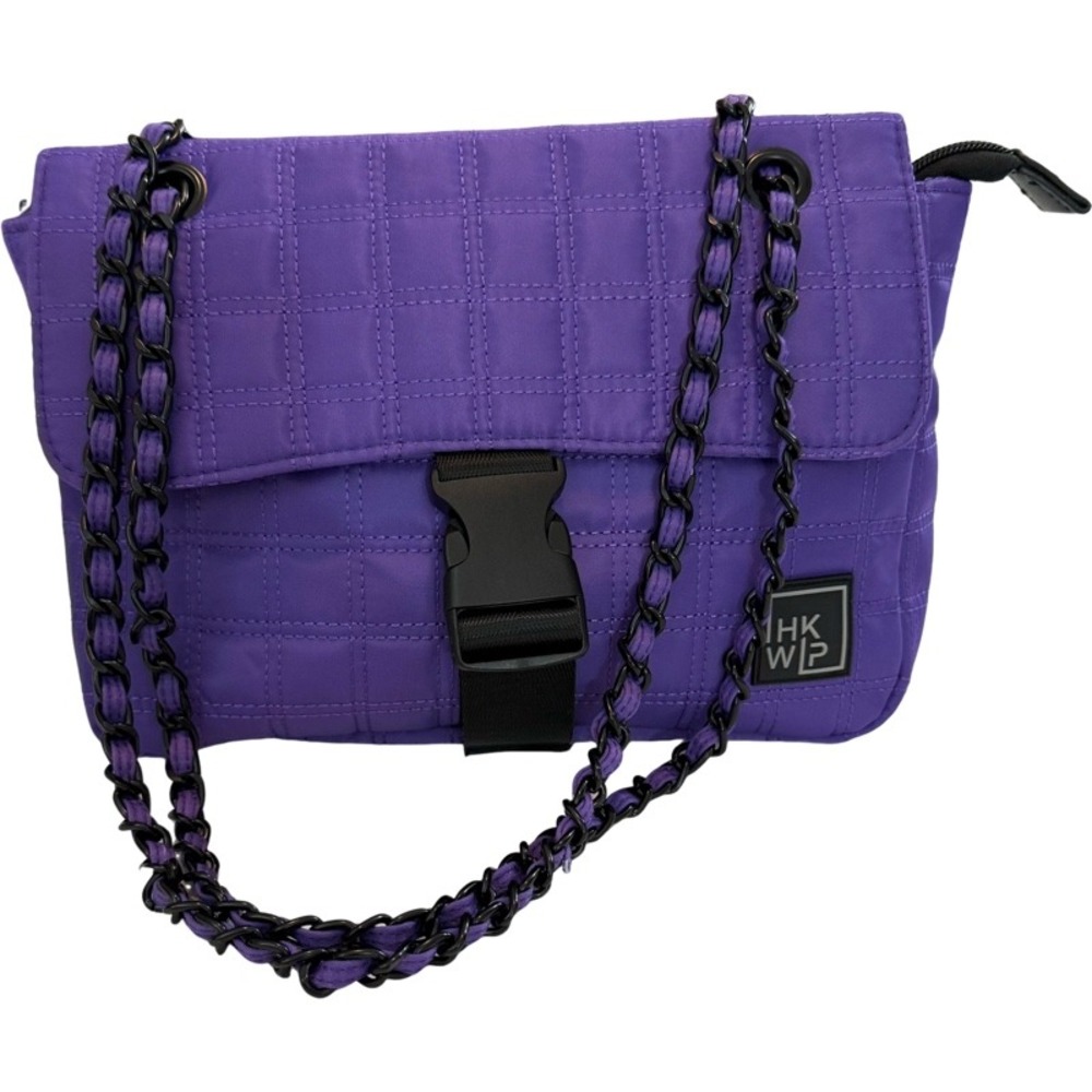 IHKWIP Purple Quilted‎ Flap Crossbody Chain Shoulder Bag Women's Fashion